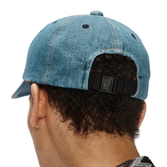 Song for the Mute Mens Logo Washed Denim Baseball Cap 241-CAP004-WDNMBLU Blue OS - Picture 2 of 9